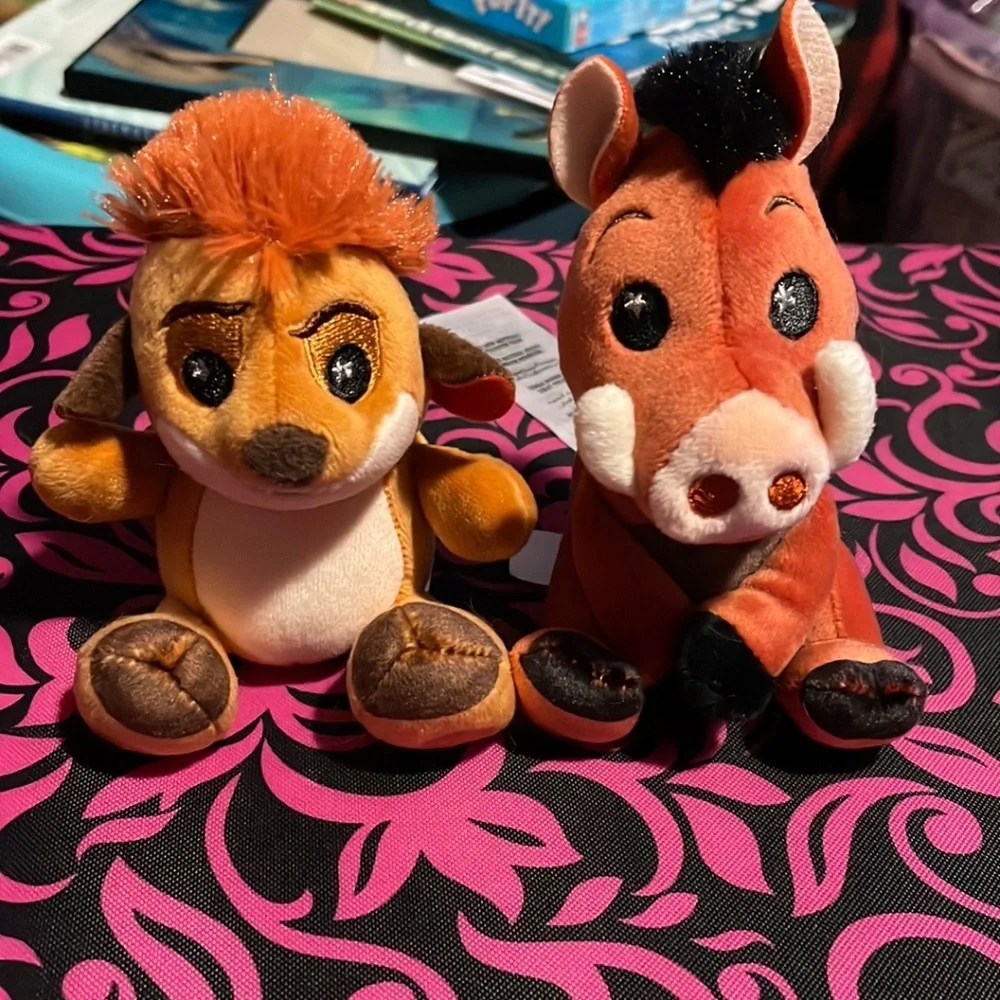 BRAND NEW DISNEY WISH LION KING PLUSH TIMON AND PUMBA - Picture 1 of 5